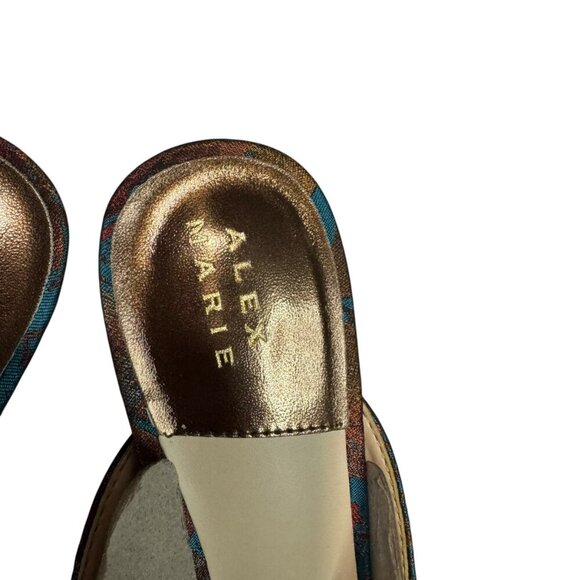 Alex Marie Metallic Floral Brocade Pointed Toe Mules | Size 9M NWT - Picture 12 of 14